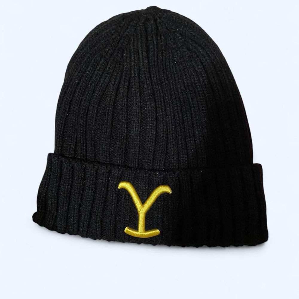 Black Beanie with the Yellowstone Logo